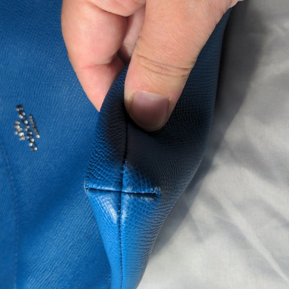 Blue Leather Coach Crossbody Bag - Picture 4 of 6